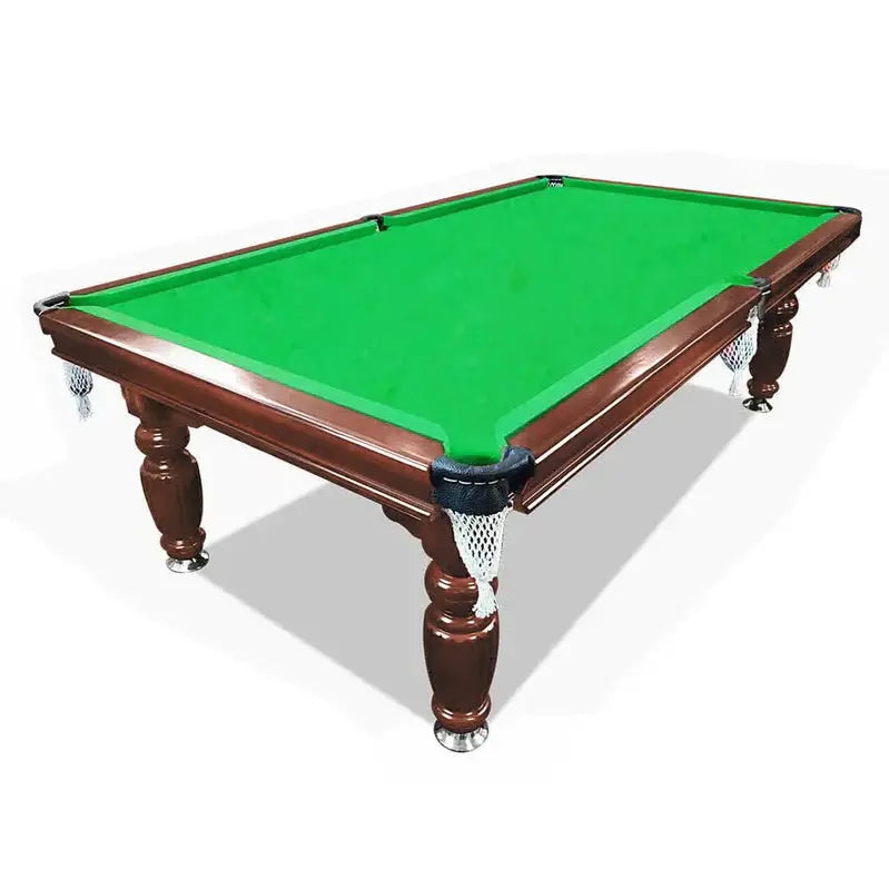 Classic Slate Pool Table With Cue And Ball Set, 8 Ft, Walnut Wood Frame