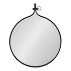 Modern Round Wall Mirror With Decorative Metal Frame