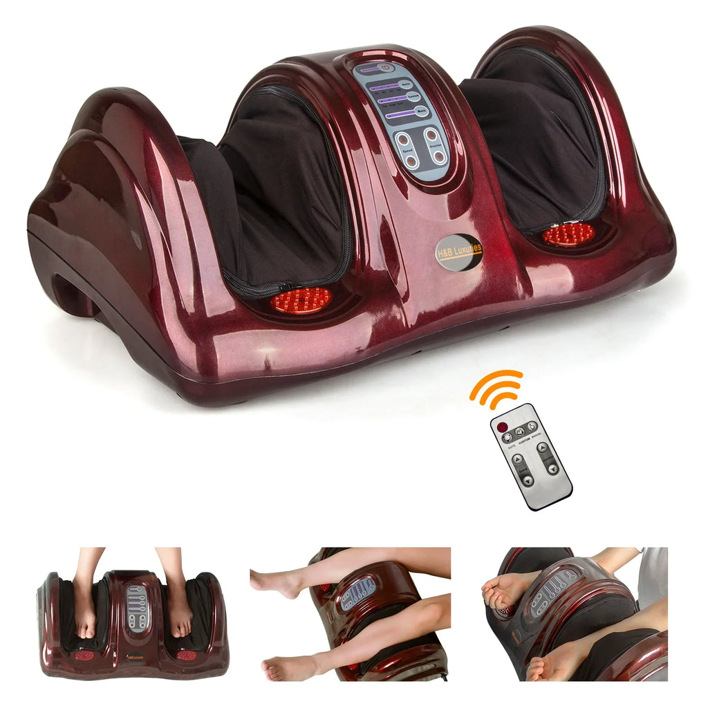 Electric Shiatsu Foot And Calf Massager - Red