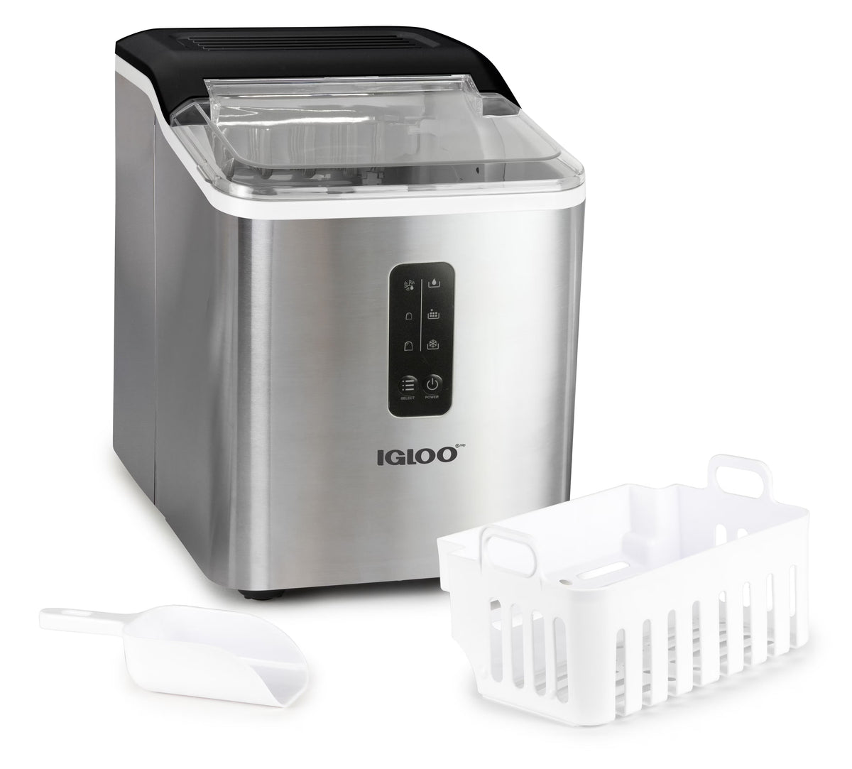 Igloo Self-Cleaning Countertop Ice Maker, 1.5 qt, 26 lbs/24 Hours, Aqua