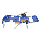 Ostrich 3-N-1 Altitude Outdoor Reclining Beach Chair, Blue - 16-Inch Height