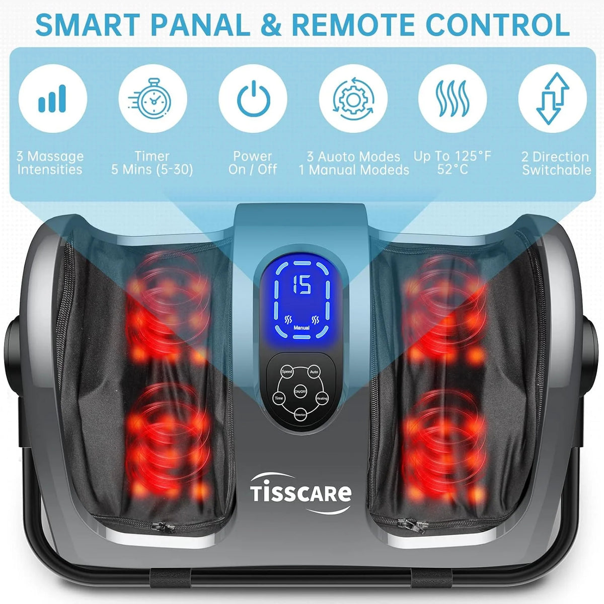 TISSCARE Shiatsu Foot, Leg And Calf Massager With Heat