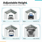 ADVANCE OUTDOOR Heavy Duty Portable Carport 10x20 ft, Beige