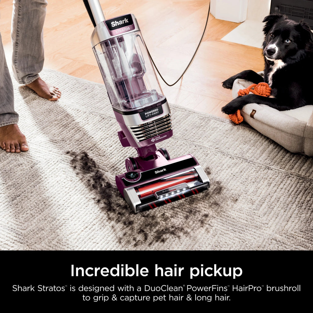 Shark Stratos Upright Vacuum, Bagless, Burgundy - AZ3000