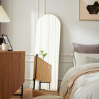 Full-Length Floor Mirror With Stand, Aluminum Alloy Frame - 71x30