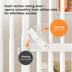 Extra Tall Cat Gate, 27.56-37 in Wide, 51-87 in Adjustable Height