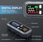 ZUKAKA Portable Car Jump Starter 6000A Peak 12V, 26800mAh - LED Light