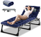 Slsy 5-Position Adjustable Folding Lounge Chair And Cot - 75.2" x 25.6" x 11.8"