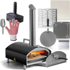 Deco Chef Outdoor Pizza And Grill Oven With 13in Pizza Stone, Black - DGPZG100BLK