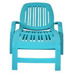 Folding Plastic Outdoor Chaise Lounge Chair With Wheels, 6-Position, 65.5 x 29 x 16.5-37 in, 330 lbs