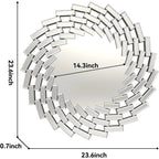 Round Spiral Sunburst Decorative Wall Mirror