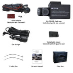Nexpow 3 Channel 4K Front, Rear And Inside Dash Camera With 3 LCD Screen - DC305V