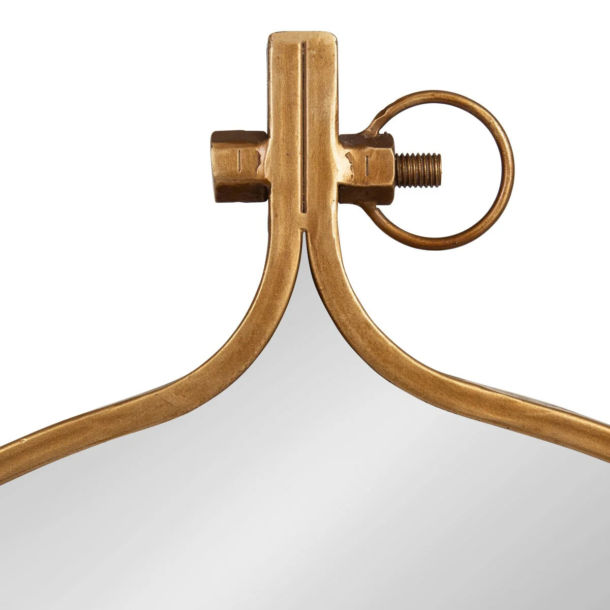 Modern Round Wall Mirror With Decorative Metal Frame