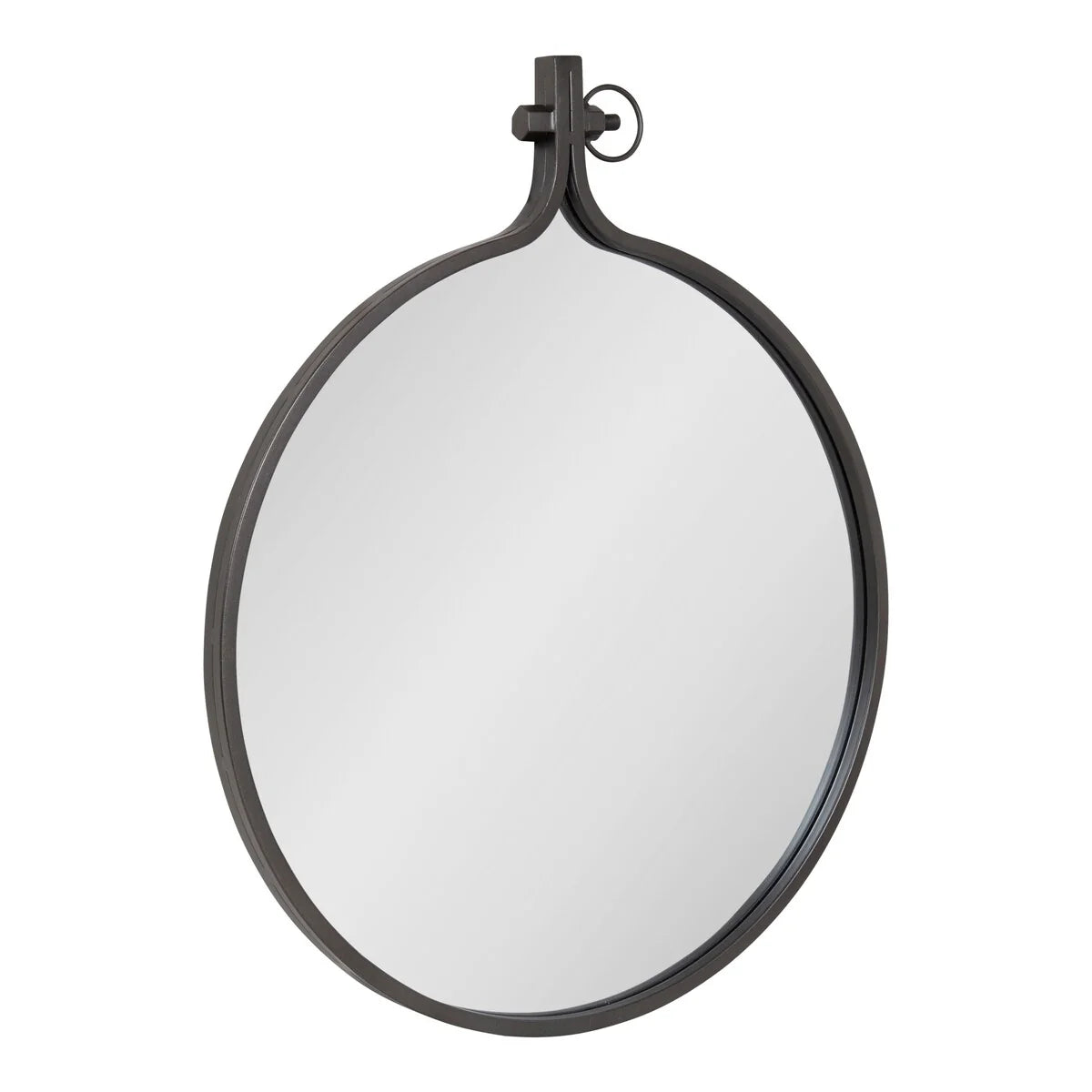 Modern Round Wall Mirror With Decorative Metal Frame