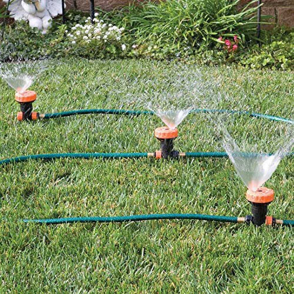 Domestify Portable Sprinkler Set - 3 Heads, 5 Spray Settings