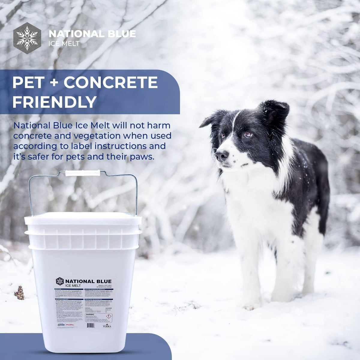 National Blue Ice Melt And Snow Salt 50lb Bucket