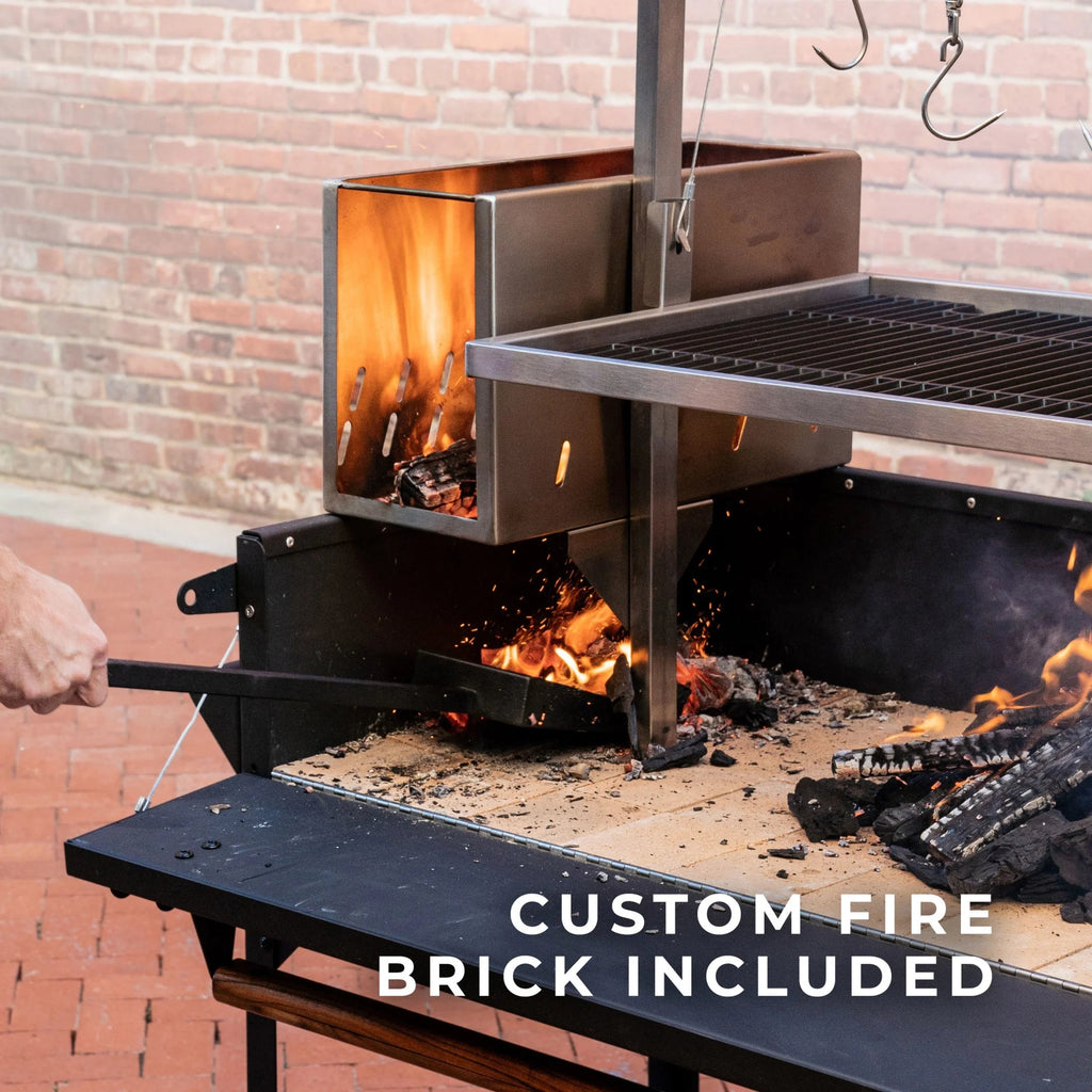 Backyard Discovery Argentine Santa Maria Wood Fire & Charcoal Steel BBQ Grill, Brasero - 723 Square Inch
