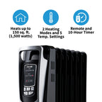Newair Electric Oil-Filled Freestanding Space Heater, 162 sq. ft.