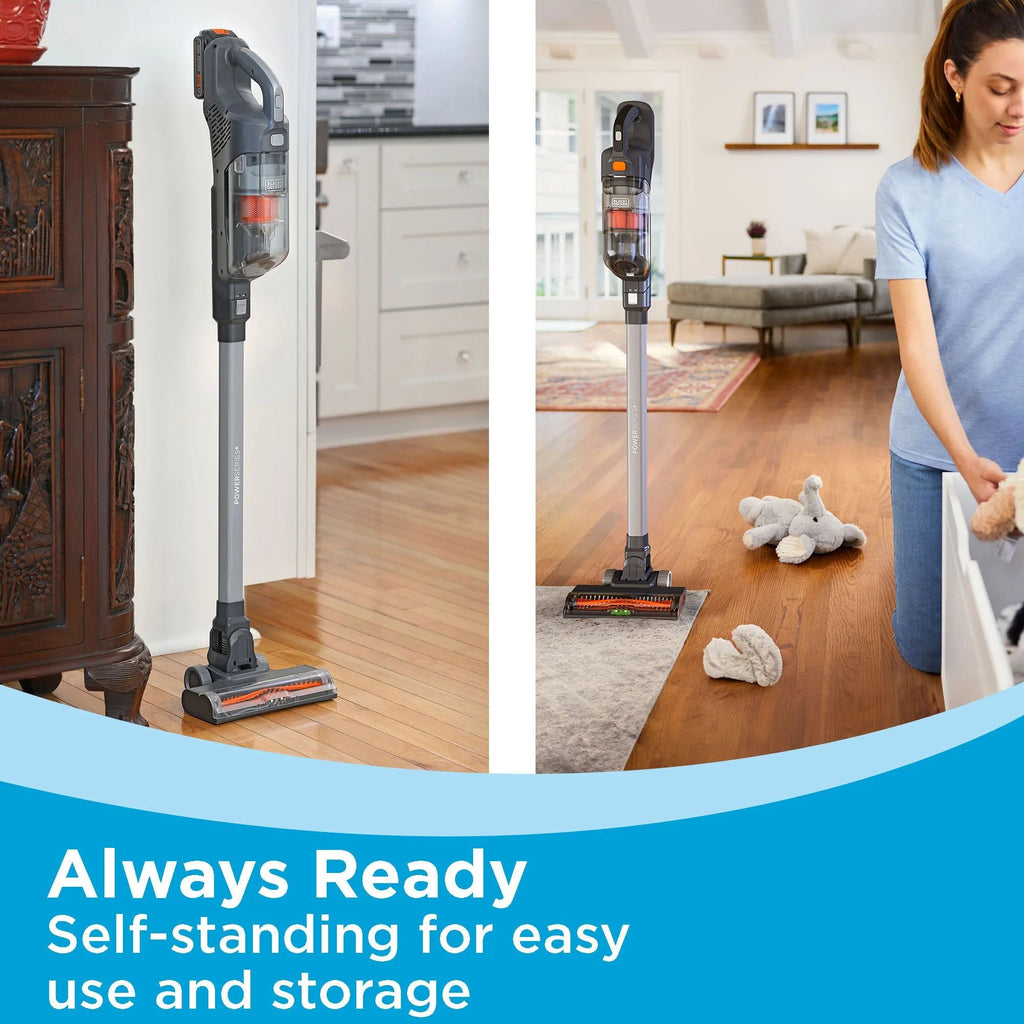 BLACK+DECKER POWERSERIES+ 20V MAX Cordless Stick Vacuum Kit, 44 Minute Run-Time - BHFEA18D1
