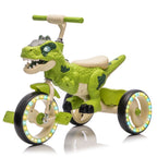 Xuanlur Kids' Dinosaur Tricycle With Flash Wheels, Music And LED Lights - Green