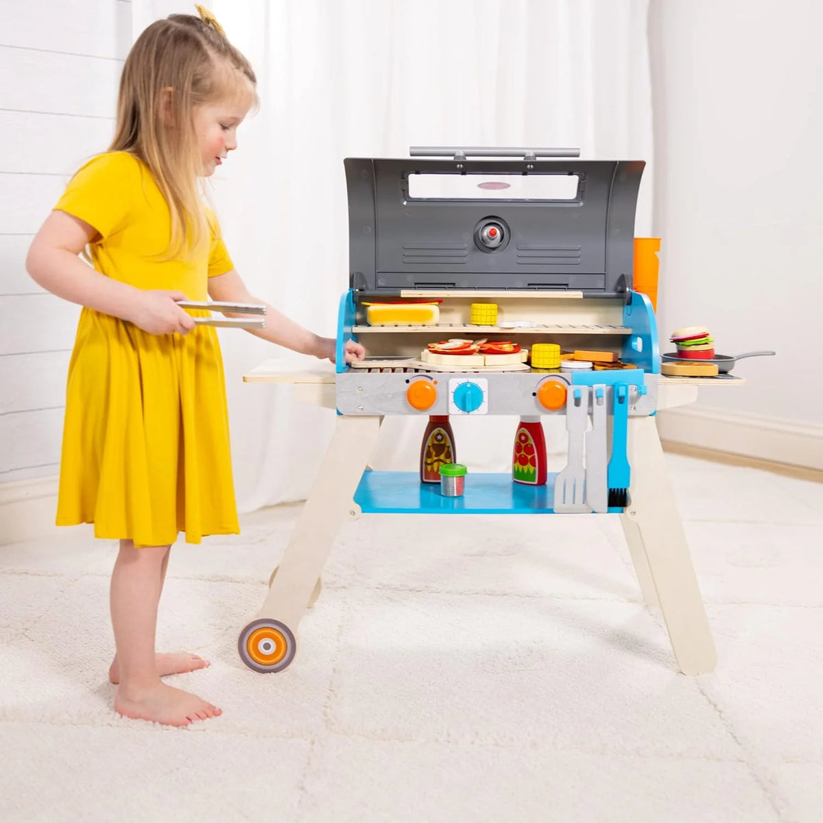 Melissa & Doug Wooden Grill, Smoker And Pizza Oven Play Set - 30608