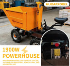 Electric Wheelbarrow 1900W 2205 lbs 4-Wheel Dump Cart