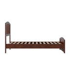 AFI Quincy Twin Solid Wood Low Profile Platform Bed With Matching Footboard, Walnut