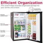 Frigidaire Retro Bar Fridge, 3.2 Cu. Ft., Pink, 65-Watt - EFR376-C-PINK
