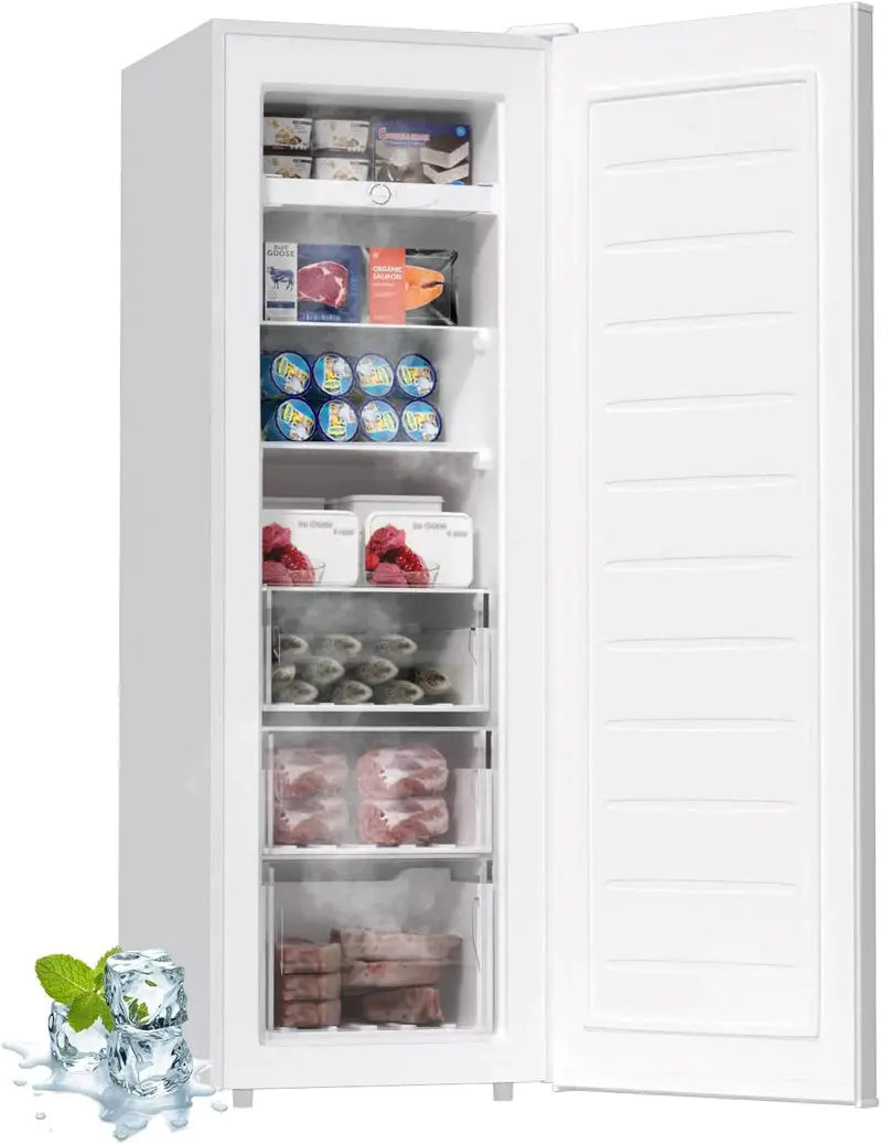 Bangson Convertible Upright Freezer/Refrigerator, 7.0 Cu. Ft.
