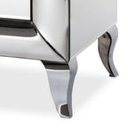 Baxton Studio Pauline Mirrored 3-Drawer End Table