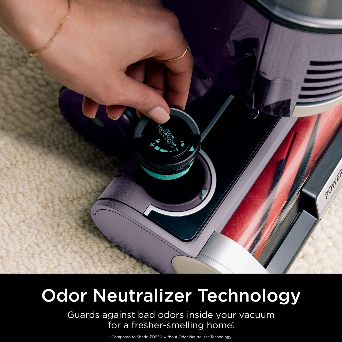 Shark Upright Vacuum With Lift-Away, PowerFins HairPro, Odor Neutralizer, Purple - ZD550