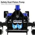 3 Ton Low Profile Steel Hydraulic Floor Jack, 6000 lbs, 5.1"-20"