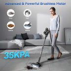 Lazyswan Cordless Stick Vacuum Cleaner 35KPA 400W 50min
