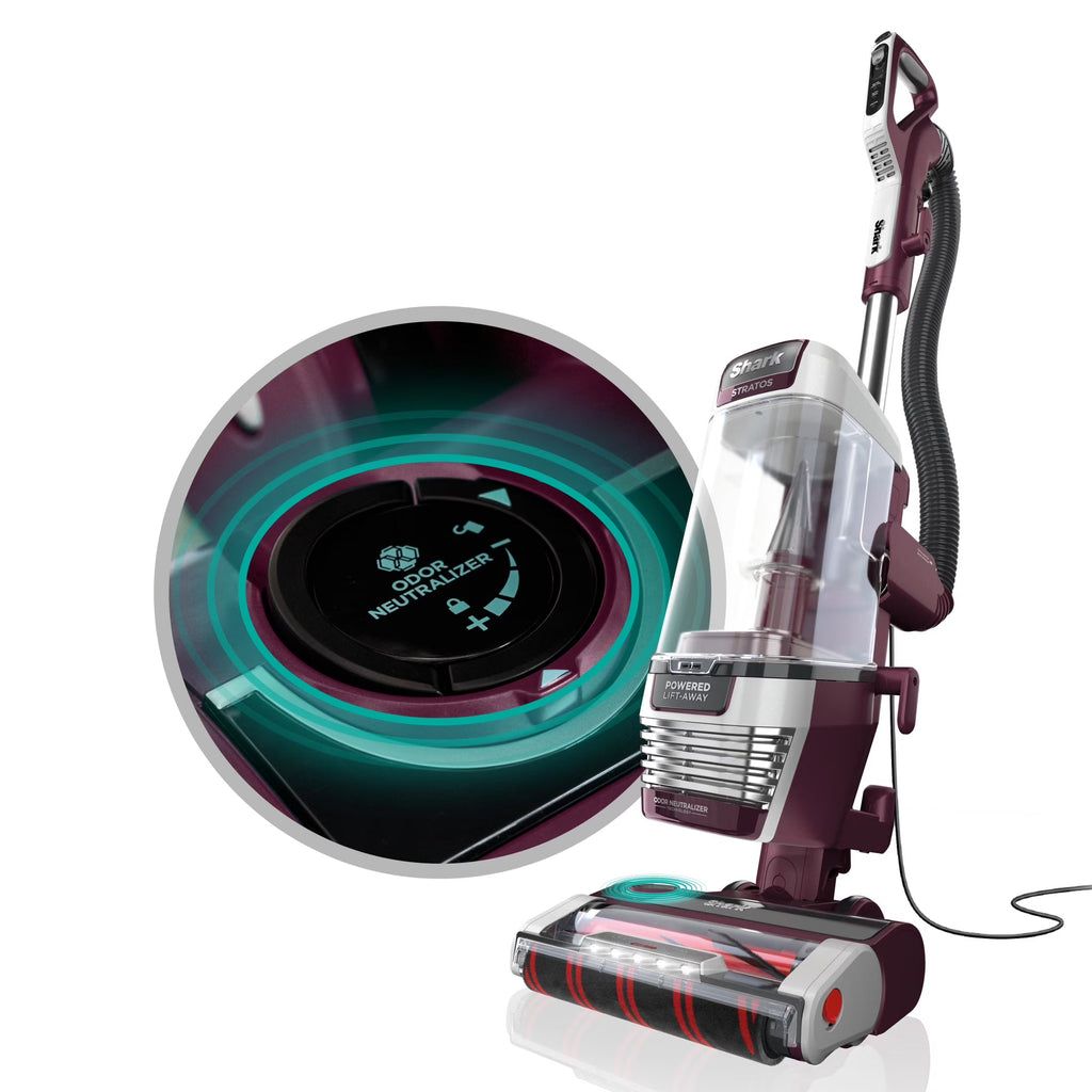 Shark Stratos Upright Vacuum, Bagless, Burgundy - AZ3000