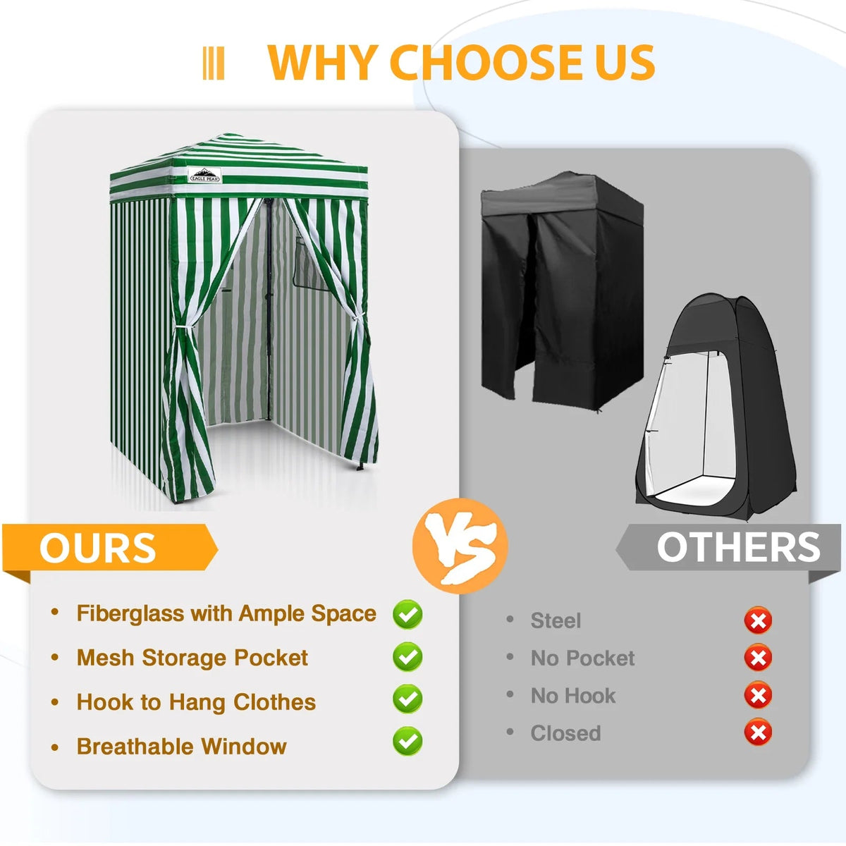 EAGLE PEAK Ultra Compact 4 ft x 4 ft Pop-Up Changing Room Canopy - Flex