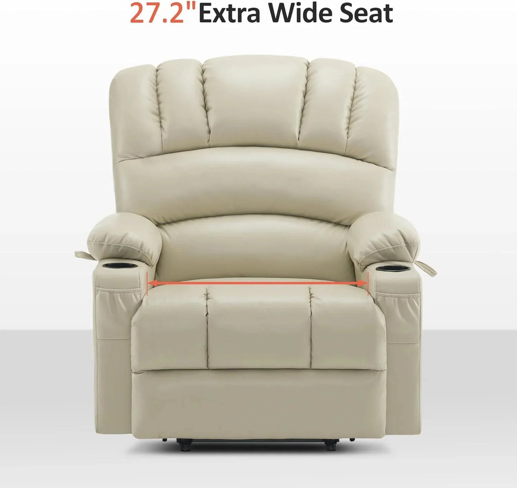 Heated Lift Recliner for Seniors with USB and Cup Holders