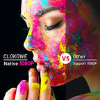 CLOKOWE Portable Projector 9600L Native 1080P 5G WiFi With Dolby Audio - YG661