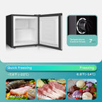 EUHOMY Compact Upright Freezer, 3.0 Cubic Feet, Silver Stainless Steel Door - MF-30-Y