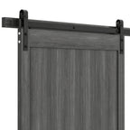 Uforic Sliding Barn Door With Hardware Kit, 48 x 84 in, Gray