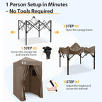 EAGLE PEAK Ultra Compact 4 ft x 4 ft Pop-Up Changing Room Canopy - Flex