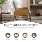 Upholstered Tall Back Gliding Rocking Armchair