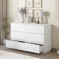 Merryluk 6-Drawer White Tallboy Dresser Storage Cabinet - 119 cm, 39 cm, 75 cm