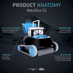 Dolphin Robotic Pool Vacuum Cleaner For Pools Up To 33 ft, Wall Climbing - Nautilus CC 99996113-US