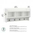 40 Inch Wall Mounted Coat Rack With Shelf and Cubbies