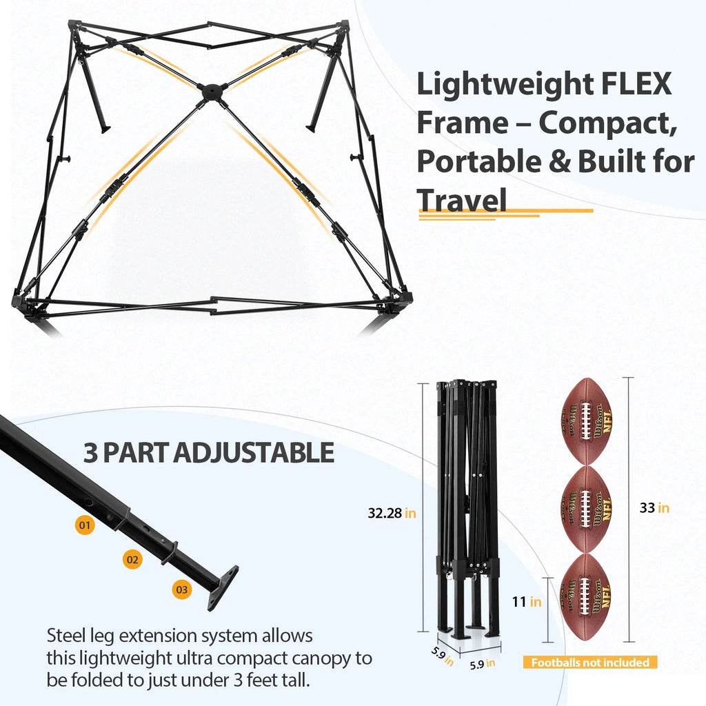 EAGLE PEAK Ultra Compact 4 ft x 4 ft Pop-Up Changing Room Canopy - Flex