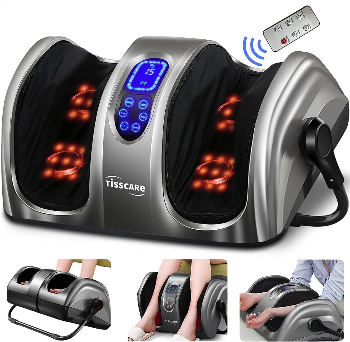TISSCARE Shiatsu Foot, Leg And Calf Massager With Heat