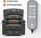 Heated Lift Recliner for Seniors with USB and Cup Holders