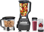 Ninja Mega Kitchen System, 1500W Blender And Processor, 72oz Pitcher, 64oz Bowl, 2 16oz To-Go Cups, Black - BL770