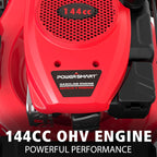 PowerSmart 21 in 2-in-1 Push Lawn Mower With 144cc Engine - 6-Position Height Adjustment