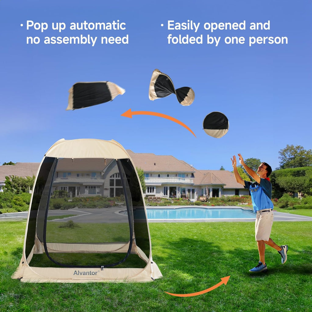 Alvantor Screen House Camping Tent 12'x12' Beige - 9020#E8